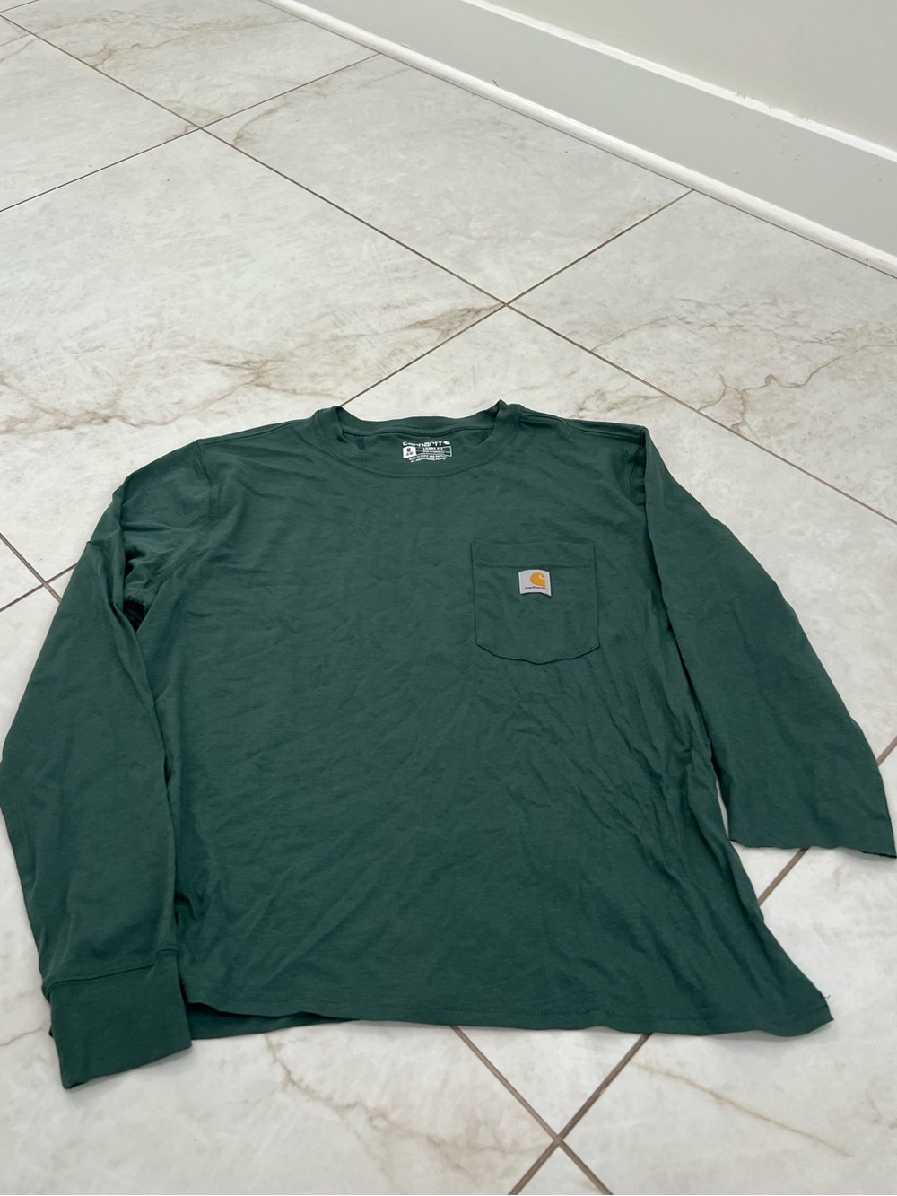 FLAWED Carhartt Green T-Shirt Size Medium